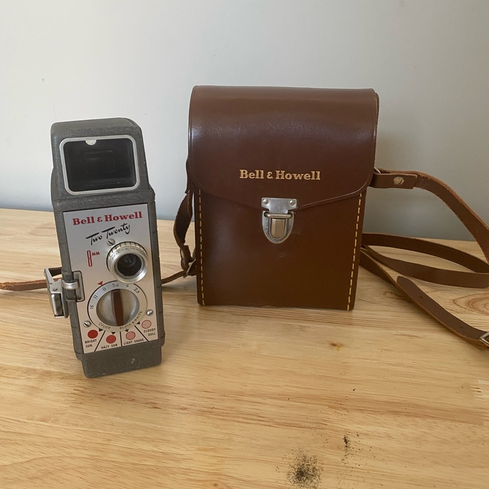 Bell & Howell 220 8mm Movie Camera with Leather Case